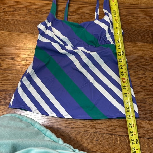 NWT Lands’ End Women's Square Neck Underwire Tankini Swimsuit Top Size 4 - Picture 9 of 11